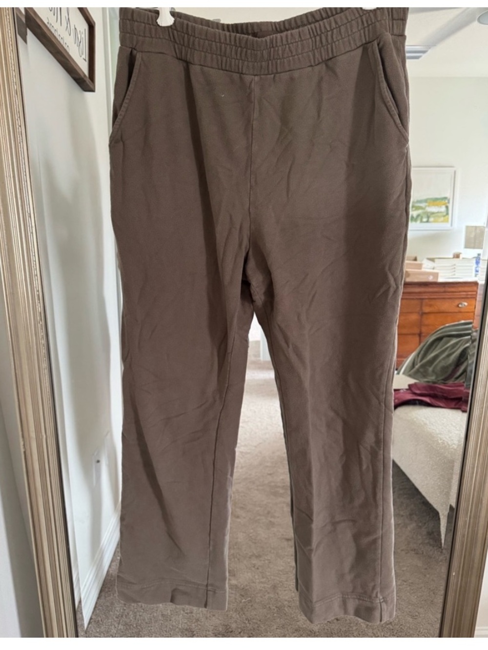 nuuds Brown Elastic Waist Track Pants